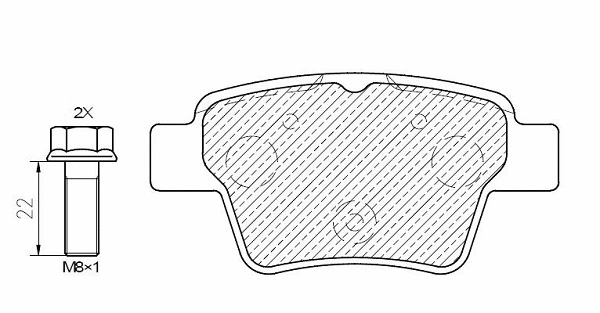 Kit de plaquettes de frein, frein à disque KLAXCAR FRANCE 24183z
