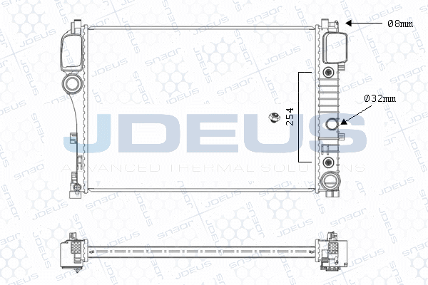 Radiateur, refroidissement du moteur JDEUS M-0170960