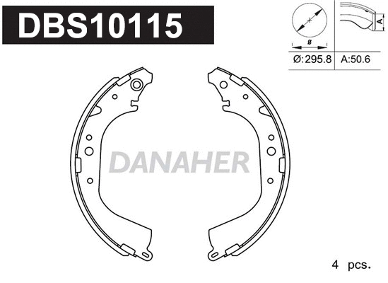 Jeu de mâchoires de frein DANAHER DBS10115
