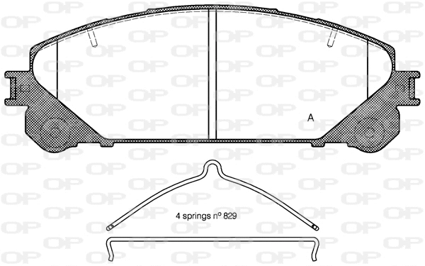 Kit de plaquettes de frein, frein à disque OPEN PARTS BPA1312.00