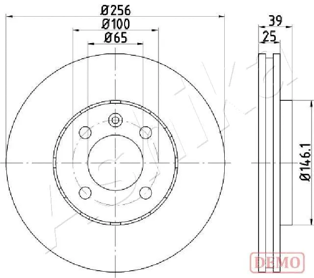 Disque de frein ASHIKA 60-00-0951C