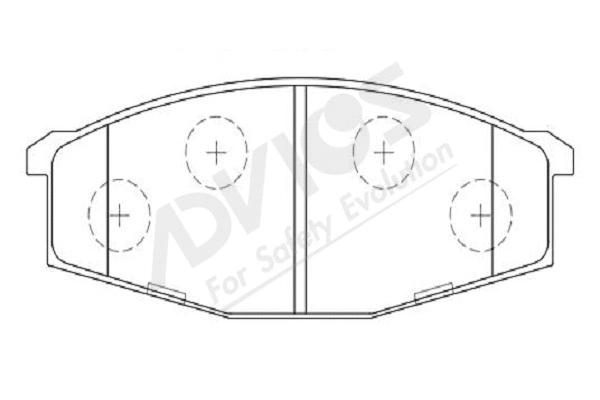 Kit de plaquettes de frein, frein à disque ADVICS-SEA B1N013Y