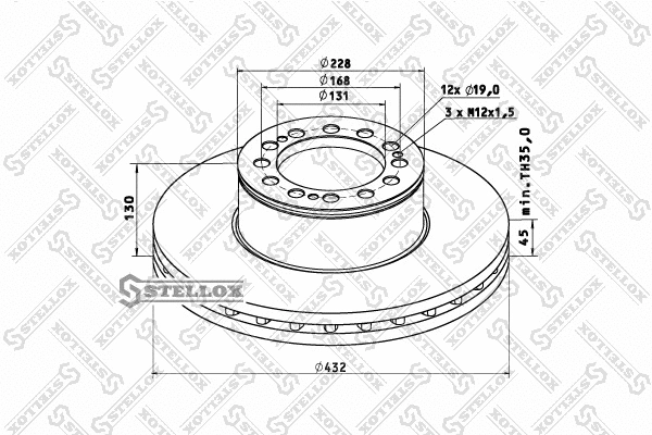 Disque de frein STELLOX 85-00714-SX