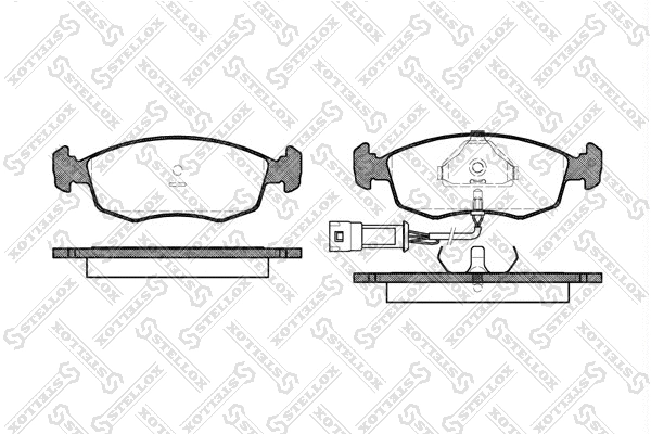 Kit de plaquettes de frein, frein à disque STELLOX 183 002-SX