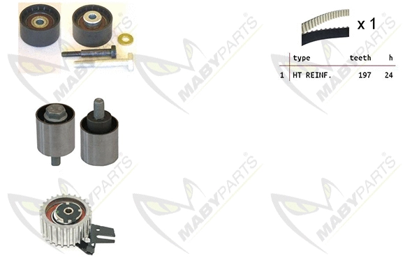 Kit de courroie crantée MABYPARTS OBK010529