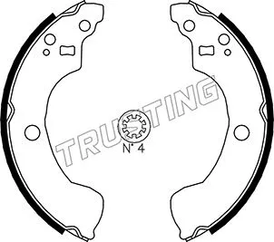 Jeu de mâchoires de frein TRUSTING 067.195