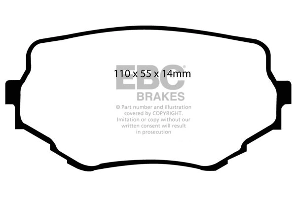 Kit de plaquettes de frein, frein à disque EBC Brakes DP61099
