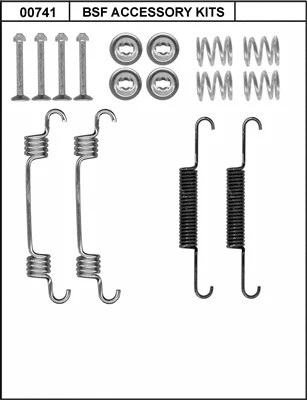 Kit d'accessoires, mâchoires de frein de stationnement BSF 00741