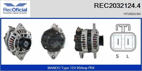 Alternateur RECOFICIAL REC2032124.4