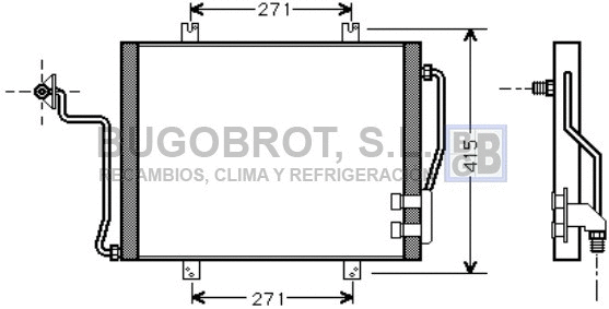 Condenseur, climatisation BUGOBROT 62-RT5191