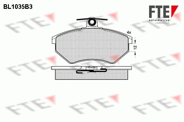 Kit de plaquettes de frein, frein à disque FTE 9010016