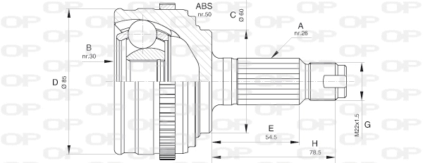 Jeu de joints, arbre de transmission OPEN PARTS CVJ5605.10