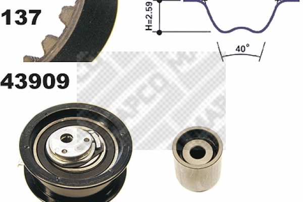 Kit de courroie crantée MAPCO 73808