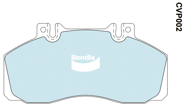 Kit de plaquettes de frein, frein à disque Bendix CVP002 PT