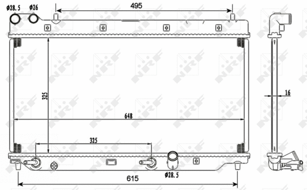 Radiateur, refroidissement du moteur NRF 53110
