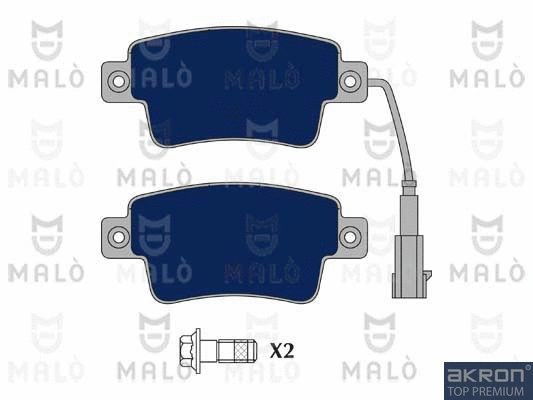 Kit de plaquettes de frein, frein à disque AKRON-MALÒ 1050916