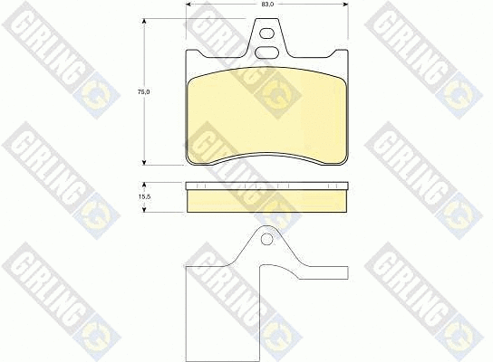 Kit de plaquettes de frein, frein à disque GIRLING 6112849