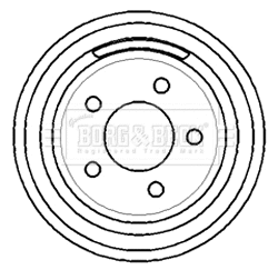 Tambour de frein BORG & BECK BBR7142