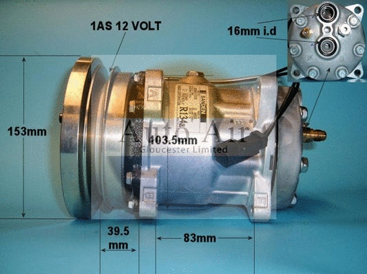 Compresseur, climatisation AUTO AIR GLOUCESTER 14-0017