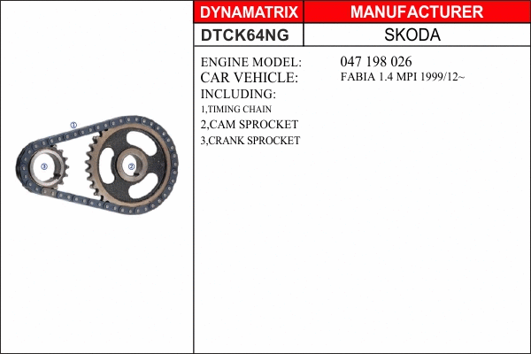 Kit de distribution par chaîne DYNAMATRIX DTCK64NG