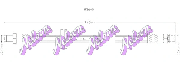 Flexible de frein KAWE H3600