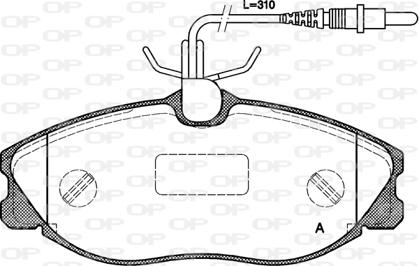 Kit de plaquettes de frein, frein à disque OPEN PARTS BPA0604.04