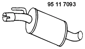 Silencieux central EBERSPÄCHER 95 11 7093