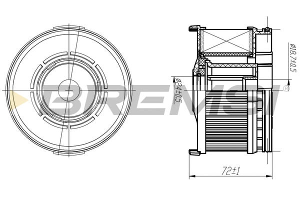 Filtre à carburant BREMSI FE0367