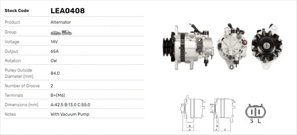 Alternateur LUSA LEA0408