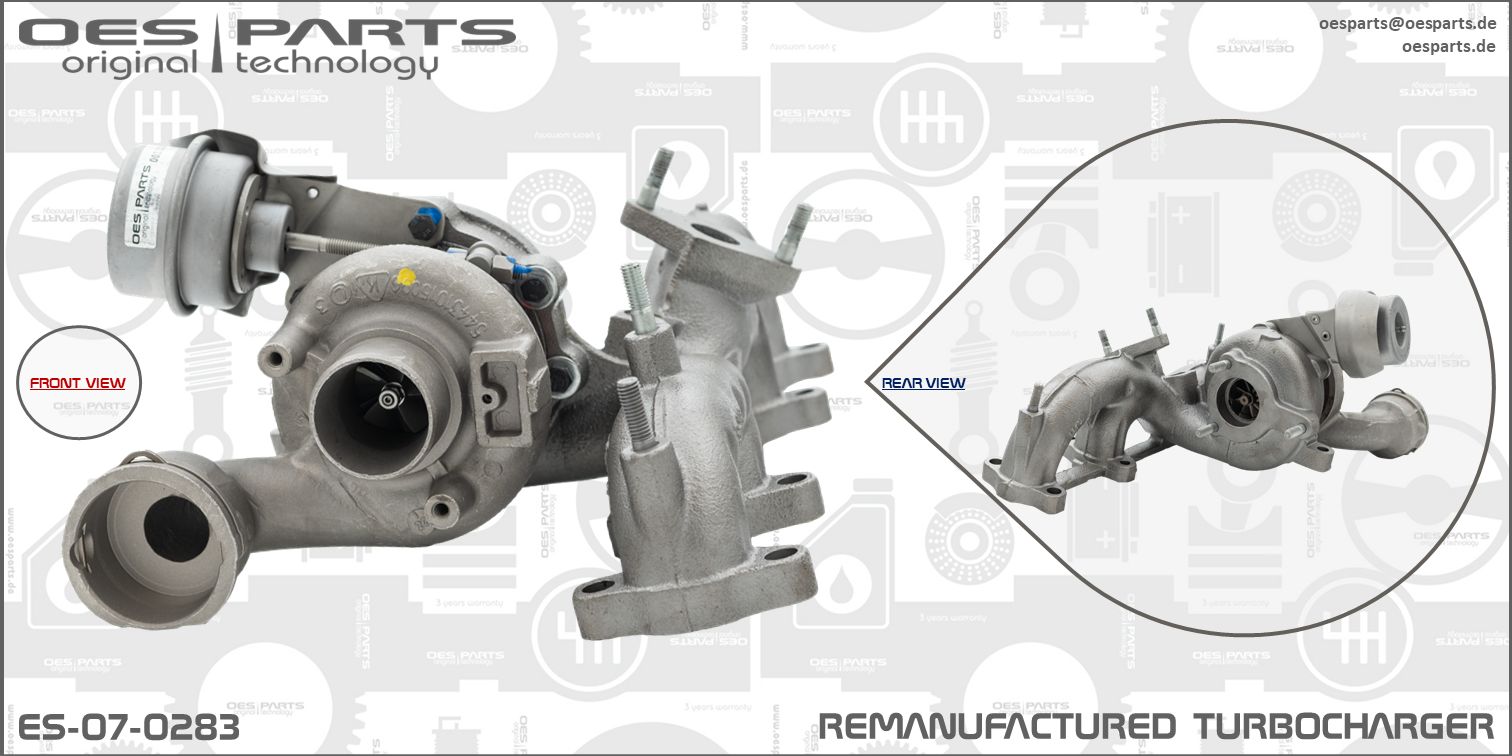 Turbocompresseur, suralimentation OES PARTS ES-07-0283