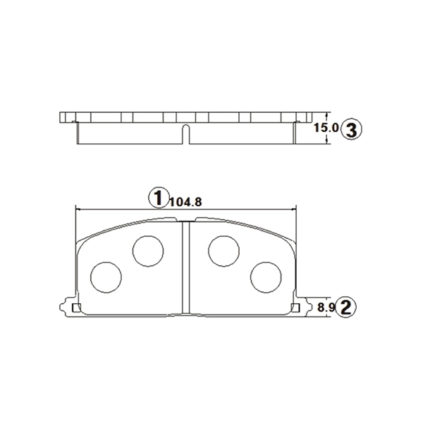 Kit de plaquettes de frein, frein à disque CTR GK1120