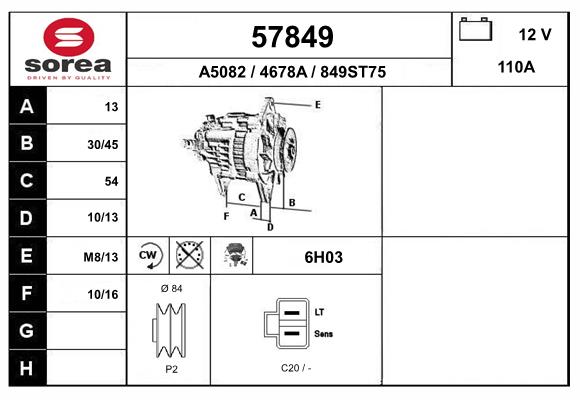 Alternateur EAI 57849