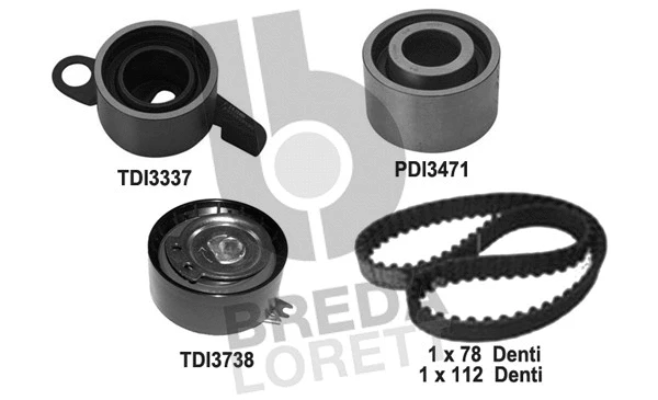 Kit de courroie crantée BREDA LORETT KCD0743