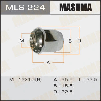 Écrou de roue MASUMA MLS-224