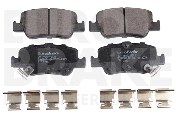 Kit de plaquettes de frein, frein à disque EUROBRAKE 5502224586