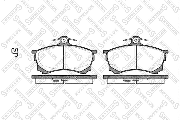 Kit de plaquettes de frein, frein à disque STELLOX 593 000B-SX