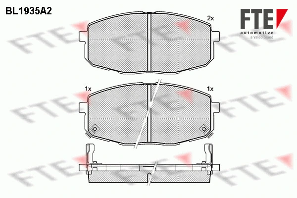 Kit de plaquettes de frein, frein à disque FTE 9010525