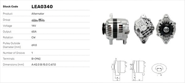 Alternateur LUSA LEA0340