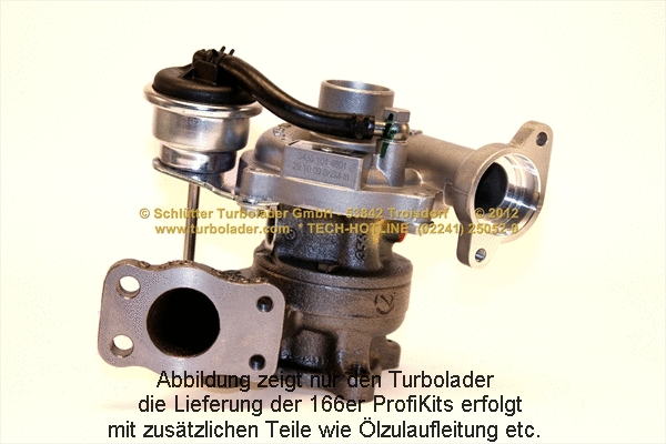 Turbocompresseur, suralimentation SCHLÜTTER TURBOLADER 166-07040