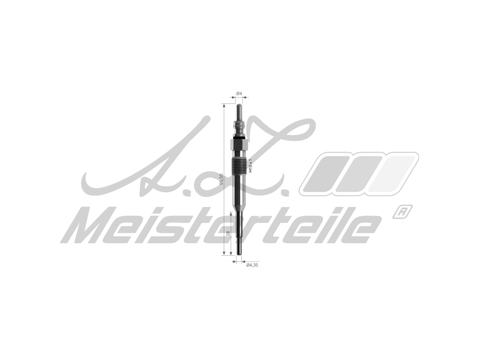 Bougie de préchauffage A.Z. Meisterteile AZMT-49-040-1115