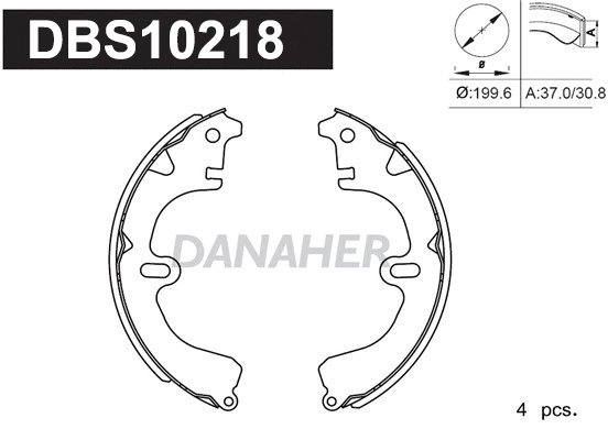 Jeu de mâchoires de frein DANAHER DBS10218