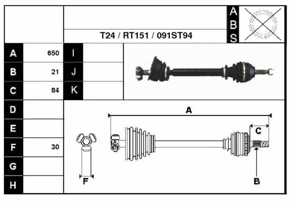 Arbre de transmission Technika 38091