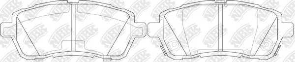 Kit de plaquettes de frein, frein à disque NiBK PN5544