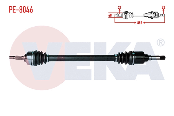 Arbre de transmission VEKA PE-8046