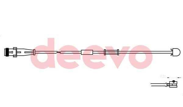 Contact d'avertissement, usure des plaquettes de frein DEEVO BW13820
