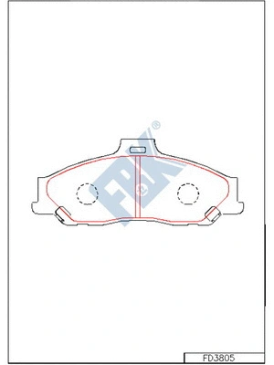 Kit de plaquettes de frein, frein à disque FBK FD3805