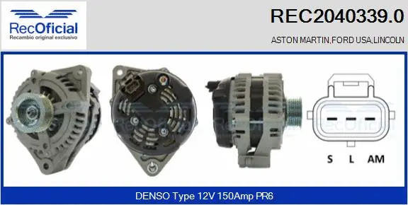 Alternateur RECOFICIAL REC2040339.0