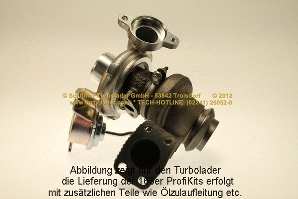 Turbocompresseur, suralimentation SCHLÜTTER TURBOLADER 166-01671