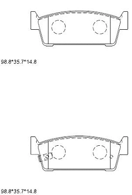 Kit de plaquettes de frein, frein à disque ASIMCO KD1769