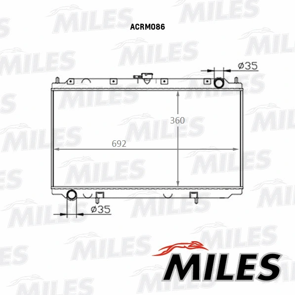 Radiateur, refroidissement du moteur MILES ACRM086